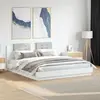 Image de vidaXL Cadre de lit avec LED sans matelas blanc 200x200 cm