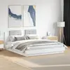 Image de vidaXL Cadre de lit avec LED sans matelas blanc 160x200 cm