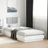 Image de vidaXL Cadre de lit avec LED sans matelas blanc 90x200 cm