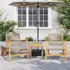 Image de VidaXL Ensemble de bistro - 3 pcs - Beige
