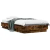Image de vidaXL Cadre de lit sans matelas avec lumières LED chêne fumé 90x190cm