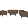Image de vidaXL Ensemble de canapés 3 pcs - Marron
