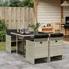Image de vidaXL Ensemble à manger 5 pcs Gris