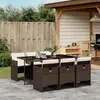 Image de VIDAXL Ensemble à manger de jardin 7 pcs marron