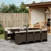 Image de vidaXL Ensemble à manger jardin 9 pcs - Marron