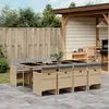 Image de Vidaxl Ensemble Salle à Manger Jardin 9 pcs - Beige Mix
