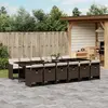 Image de VIDAXL Ensemble à manger 13 pcs Marron