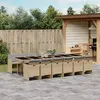 Image de vidaXL Ensemble à manger de jardin 13 pcs - Mélange beige