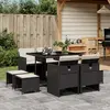 Image de Ensemble à manger jardin 9 pcs noir