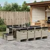 Image de vidaXL Ensemble à manger de jardin 13 pcs - Gris clair