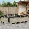 Image de VidaXL Ensemble à manger de jardin 13 pcs - Gris Clair Rotin
