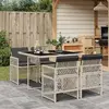 Image de vidaXL Ensemble à manger de jardin 5 pcs - Gris clair