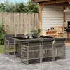 Image de VIDAXL Ensemble à manger de jardin Gris 7 pcs Rotin