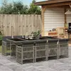 Image de VidaXL Ensemble repas 9 pièces - Gris