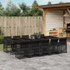 Image de VIDAXL Ensemble à manger 11 pcs - Noir