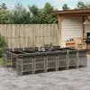 Image de vidaXL Ensemble à manger de jardin 13 pcs - Gris