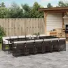 Image de vidaXL Ensemble à manger de jardin 13 pcs - Marron