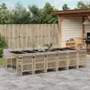 Image de vidaXL Ensemble à manger de jardin 13 pcs - Beige