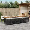 Image de vidaXL Ensemble à manger de jardin 13 pcs - Noir