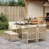 Image de VidaXL Set Poly rotin