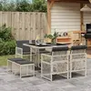 Image de VidaXL Ensemble à Manger de Jardin Gris Clair
