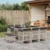 Image de vidaXL Ensemble à manger de jardin - 11 pcs gris