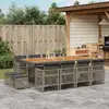 Image de vidaXL Ensemble à manger de jardin 13 pcs - Gris