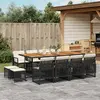 Image de VIDAXL Ensemble jardin - Résine tressée noir