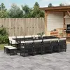 Image de VidaXL Ensemble à manger extérieur 15 pcs Noir résine