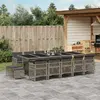 Image de vidaXL Ensemble à manger 15 pcs - Gris