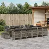 Image de vidaXL Ensemble à manger de jardin 17 pcs - Gris