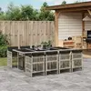 Image de vidaXL Ensemble à Manger - 9 Pcs - Gris Clair