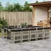 Image de VidaXL Ensemble à manger de jardin 11 pcs - Gris poly rotin