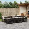 Image de vidaXL Ensemble à manger de jardin - Noir