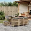Image de vidaXL Ensemble à manger 11 pcs - Mélange beige