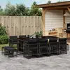Image de vidaXL Ensemble à manger de jardin 13 pcs - Résine tressée noir