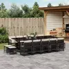Image de vidaXL Ensemble à manger jardin noir résine tressée