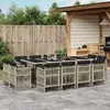 Image de vidaXL Ensemble de jardin 13 pcs - Gris clair