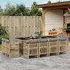 Image de vidaXL Ensemble à manger de jardin 13 pcs rotin - Beige