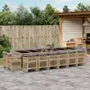 Image de vidaXL Ensemble à manger 17 pcs - Mélange Beige