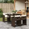 Image de VIDAXL Ensemble à manger de jardin marron (5 pièces)