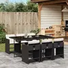Image de VIDAXL Ensemble à manger de jardin 7 pcs - Noir