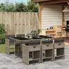 Image de VidaXL Ensemble à Manger de Jardin - 7 pièces - Gris Rotin