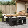 Image de VIDAXL Ensemble à Manger de Jardin 7 pcs - Noir