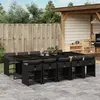Image de vidaXL Ensemble à manger jardin 11 pcs - Noir