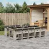 Image de vidaXL Ensemble à manger de jardin 11 pcs gris