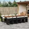 Image de Ensemble à manger vidaXL - 11 pcs - Noir