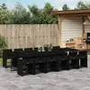 Image de vidaXL Ensemble à manger de jardin 13 pcs - Noir