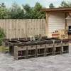 Image de vidaXL Ensemble à manger de jardin 13 pcs gris
