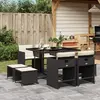 Image de vidaXL Ensemble à manger de jardin - Résine tressée